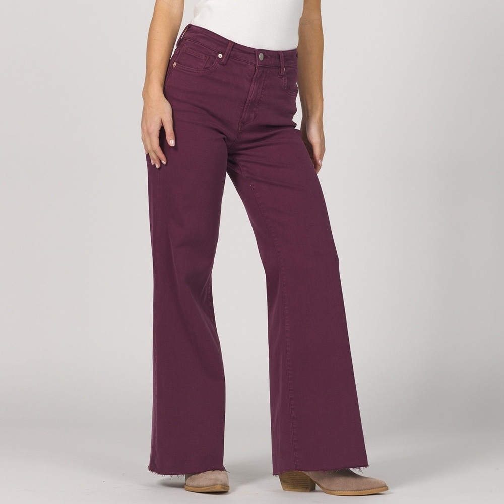 Dear John Flare Leg High Rise Jeans -Deep Wine/Burgundy Size 28